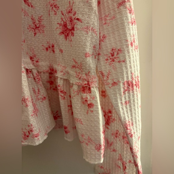 Altar'd State Aubree Waffle Long Sleeve Top in Pink - Picture 4 of 7